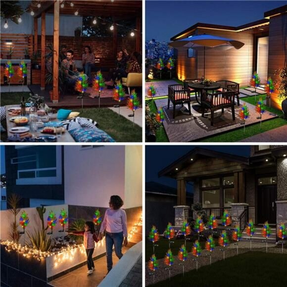 Solar Christmas Tree Lights Garden Waterproof, Yard Decor / Stake Decor Lights - Picture 6 of 8